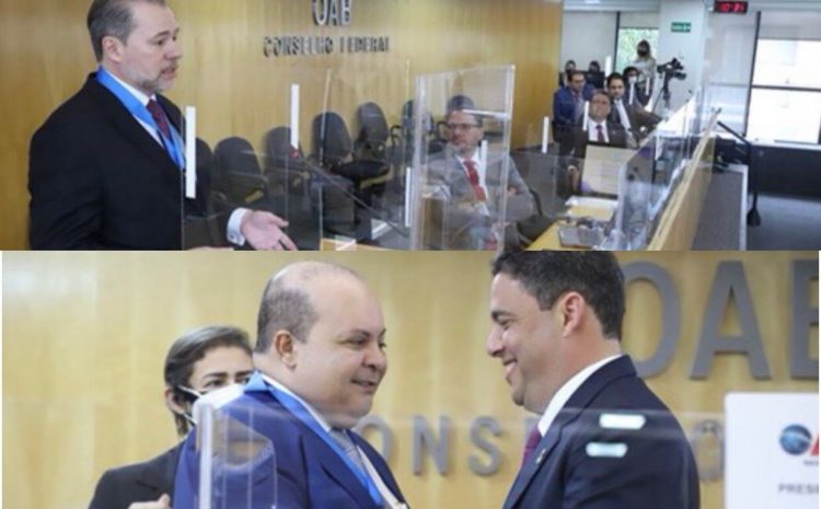  OAB homenageia ministro Dias Toffoli e governador Ibaneis Rocha com a Medalha Raymundo Faoro