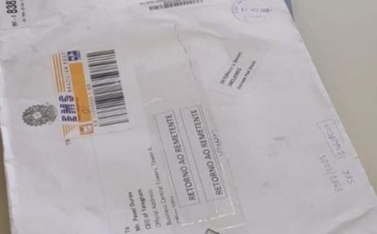 AINDA SEM CONTATO: Carta do TSE ao Telegram é devolvida após entrega frustrada