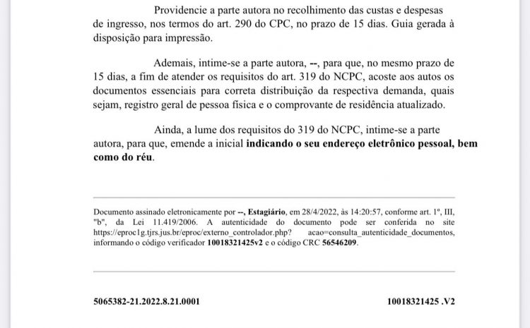  O APRENDIZ DECIDE? Estagiário de Direito assina ato ordinário em vara cível do TJ-RS