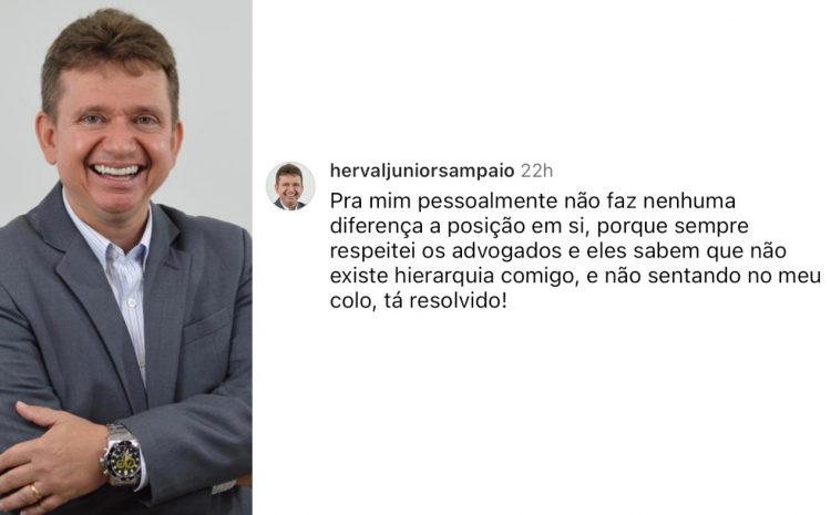  HÁ EXCEÇÕES À REGRA: Sobre nova lei, juiz diz que não existe hierarquia com ele: ‘não sentando no meu colo, tá resolvido!’