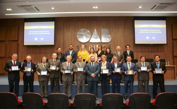  OAB Maringá comemora 65 anos com homenagens a advogados e ex-presidentes