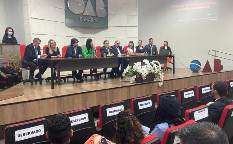  OAB-PB realiza evento sobre arbitragem e direito do consumidor com o professor português Mario Frota