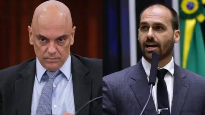  Alexandre de Moraes rejeita pedido para investigar Eduardo Bolsonaro