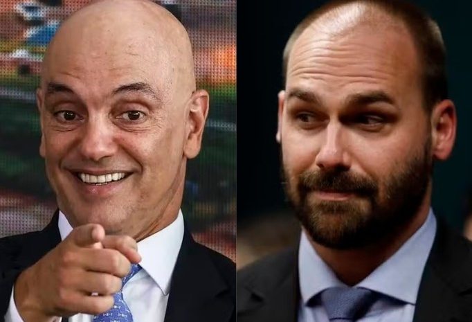  Após abertura de inquérito, Eduardo Bolsonaro declara que vai “frear” Alexandre de Moraes